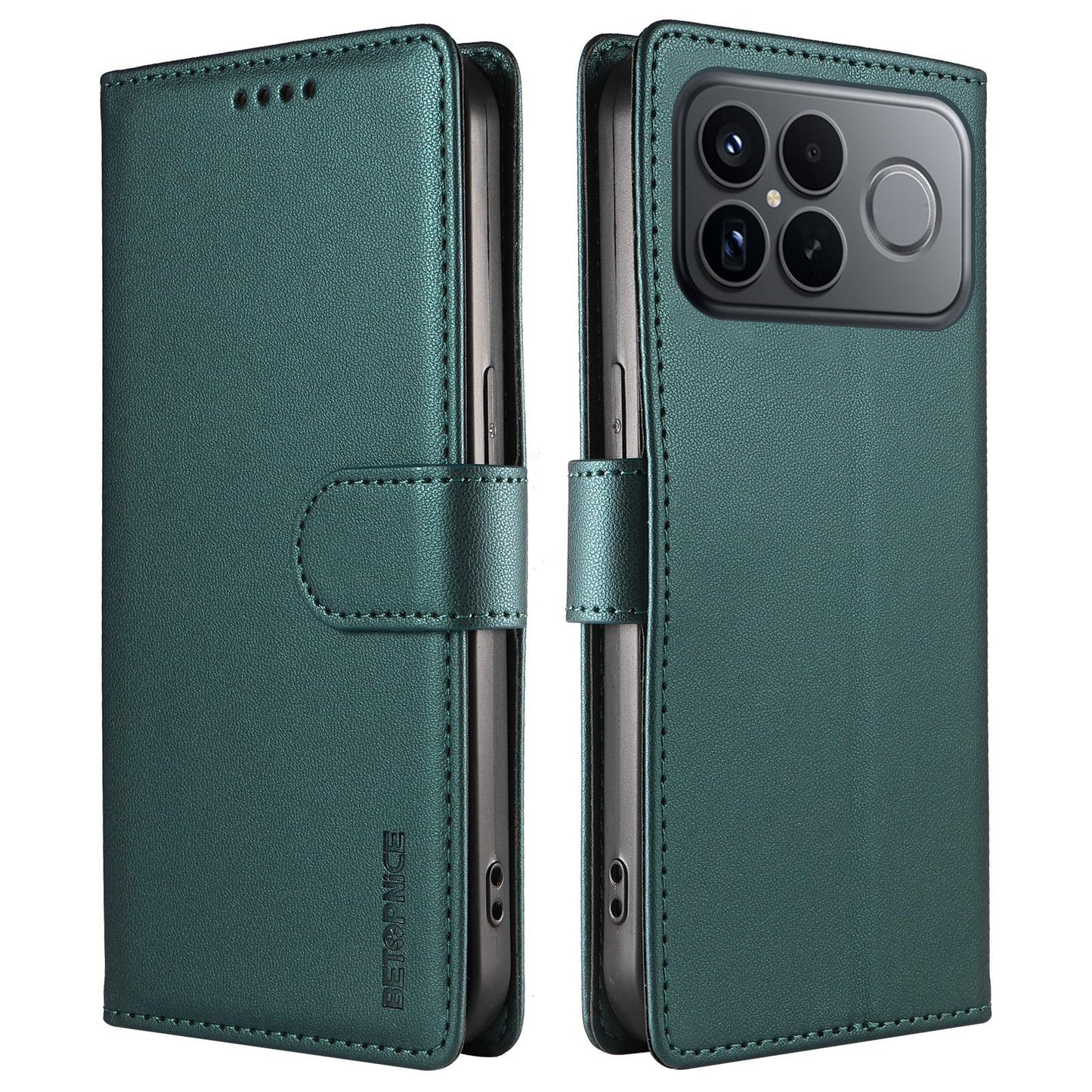 For Redmi K90 Pro Max / Poco F8 Ultra 5G BETOPNICE Pearlescent RFID Vegan Leather Phone Case with Strap(Green)