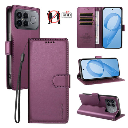 For Redmi K90 Pro Max / Poco F8 Ultra 5G BETOPNICE Pearlescent RFID Vegan Leather Phone Case with Strap(Purple)