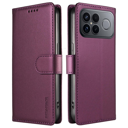 For Redmi K90 Pro Max / Poco F8 Ultra 5G BETOPNICE Pearlescent RFID Vegan Leather Phone Case with Strap(Purple)