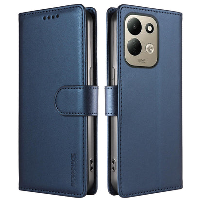 For Redmi 17 5G / 4G Global 170mm BETOPNICE Pearlescent RFID Vegan Leather Phone Case with Strap(Blue)