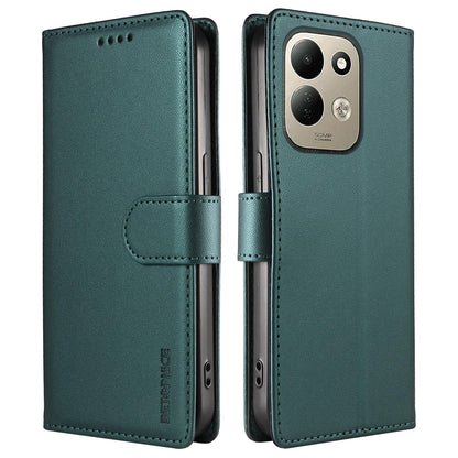 For Redmi 17 5G / 4G Global 170mm BETOPNICE Pearlescent RFID Vegan Leather Phone Case with Strap(Green)