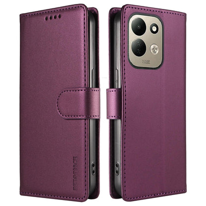 For Redmi 17 5G / 4G Global 170mm BETOPNICE Pearlescent RFID Vegan Leather Phone Case with Strap(Purple)