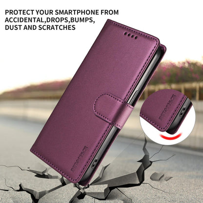 For Redmi 17 5G / 4G Global 170mm BETOPNICE Pearlescent RFID Vegan Leather Phone Case with Strap(Purple)