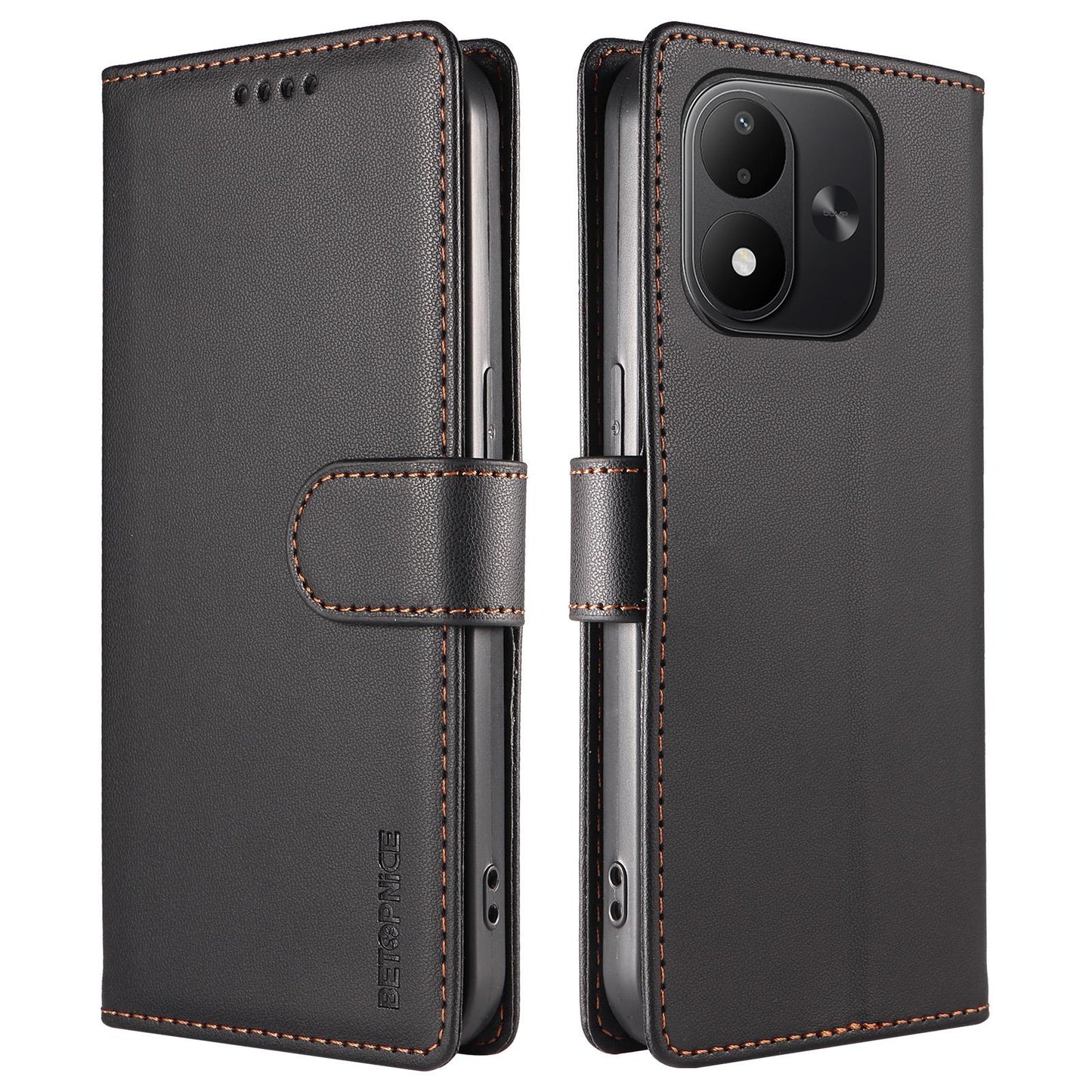For Redmi Note 17 5G / 4G Global 171mm BETOPNICE Pearlescent RFID Vegan Leather Phone Case with Strap(Black)