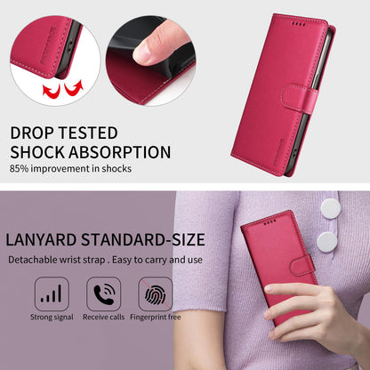 For Redmi Note 17 5G / 4G Global 171mm BETOPNICE Pearlescent RFID Vegan Leather Phone Case with Strap(Red)