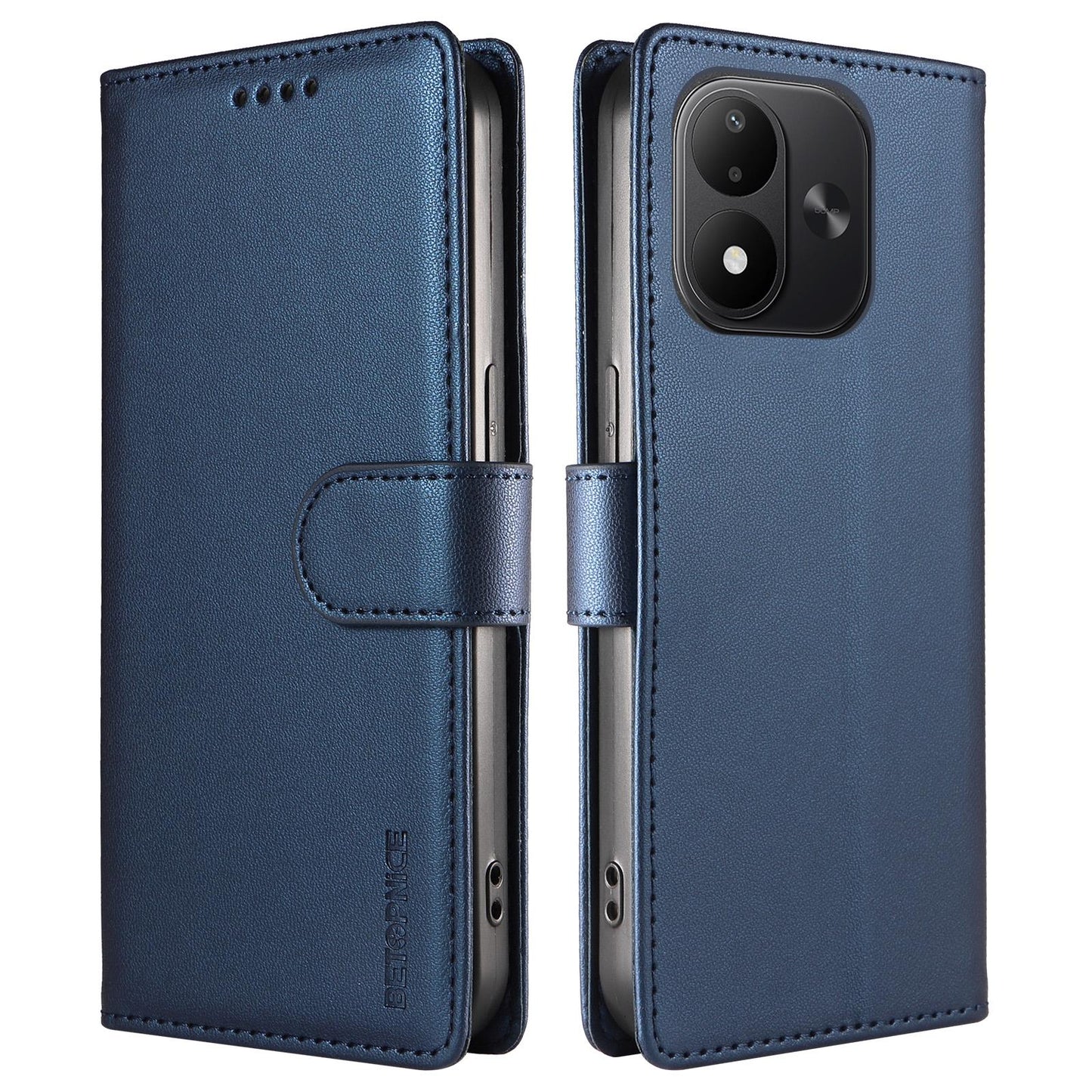 For Redmi Note 17 5G / 4G Global 171mm BETOPNICE Pearlescent RFID Vegan Leather Phone Case with Strap(Blue)