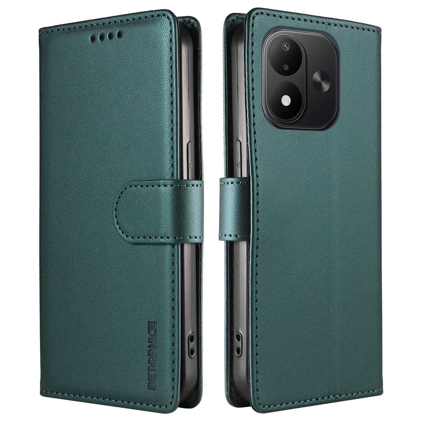 For Redmi Note 17 5G / 4G Global 171mm BETOPNICE Pearlescent RFID Vegan Leather Phone Case with Strap(Green)