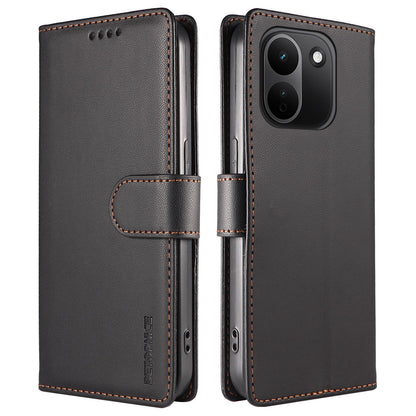 For Redmi Note 17 Pro+ 5G Global 163mm BETOPNICE Pearlescent RFID Vegan Leather Phone Case with Strap(Black)