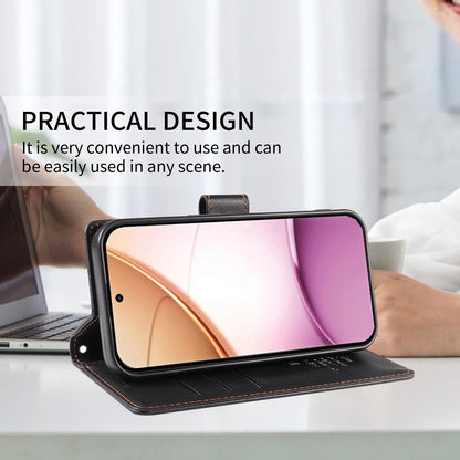 For Redmi Note 17 Pro+ 5G Global 163mm BETOPNICE Pearlescent RFID Vegan Leather Phone Case with Strap(Black)
