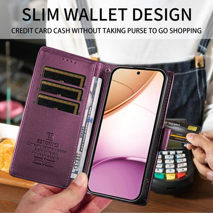 For Redmi Note 17 Pro+ 5G Global 163mm BETOPNICE Pearlescent RFID Vegan Leather Phone Case with Strap(Purple)