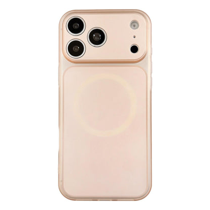 For iPhone 17 Pro Skin Feel Frosted Liquid Silicone Magnetic Phone Case - Pink - EDA009818602B