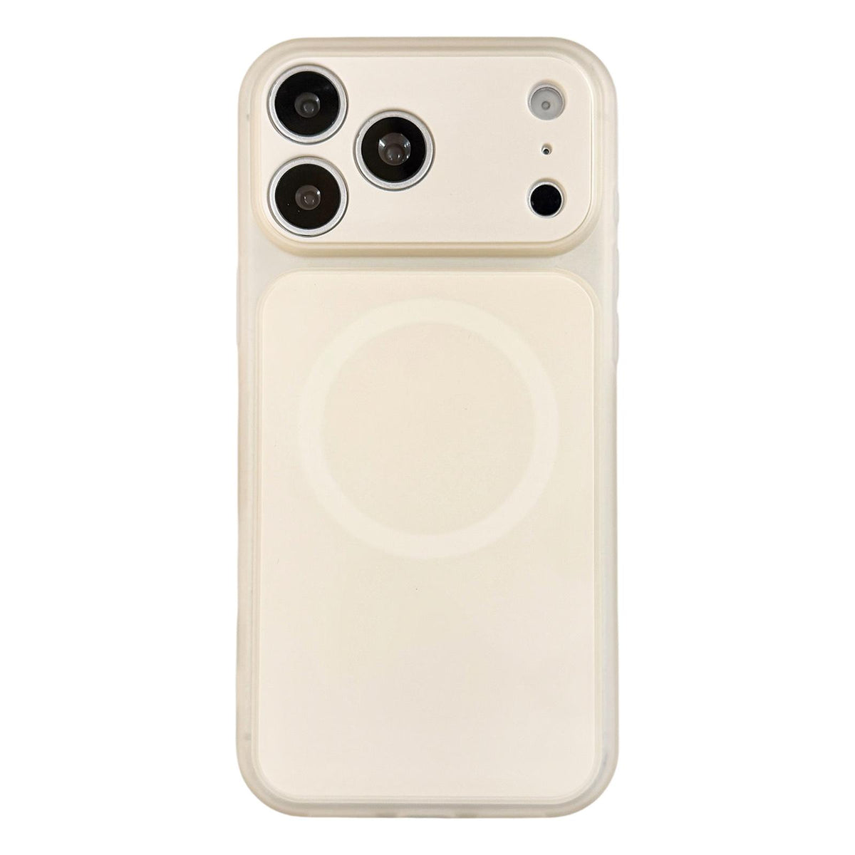 For iPhone 17 Pro Skin Feel Frosted Liquid Silicone Magnetic Phone Case - White - EDA009818602C
