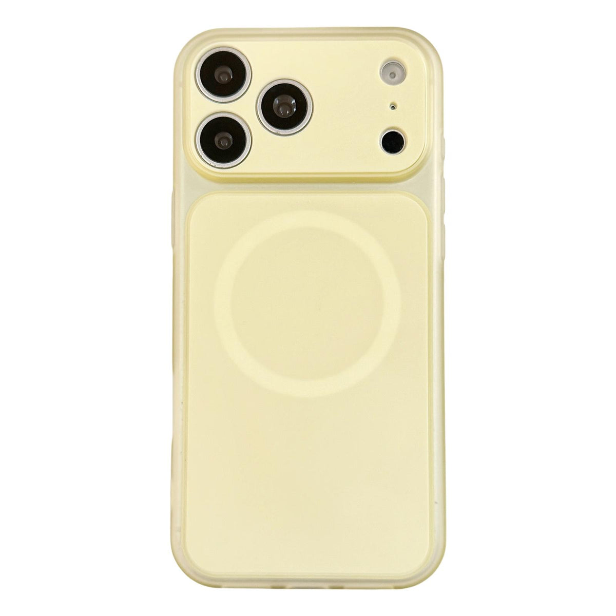 For iPhone 17 Pro Skin Feel Frosted Liquid Silicone Magnetic Phone Case - Yellow - EDA009818602E