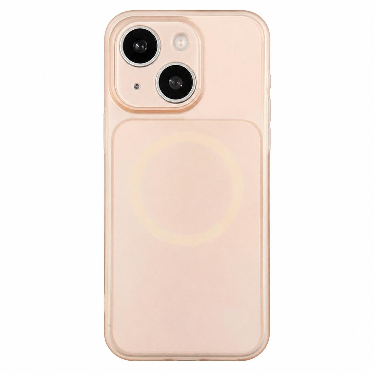 For iPhone 15 Skin Feel Frosted Liquid Silicone Magnetic Phone Case - Pink - EDA009818609B