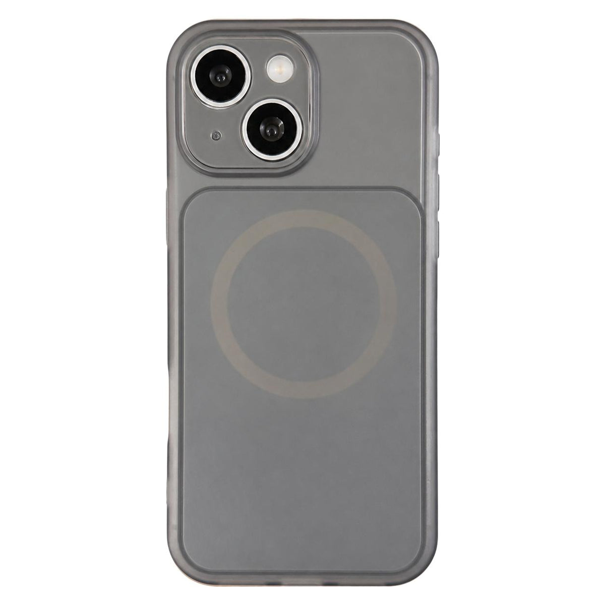 For iPhone 13 Skin Feel Frosted Liquid Silicone Magnetic Phone Case - Gray - EDA009818615D