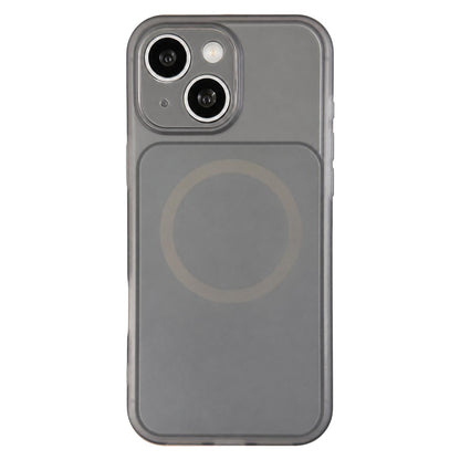 For iPhone 13 Skin Feel Frosted Liquid Silicone Magnetic Phone Case - Gray - EDA009818615D