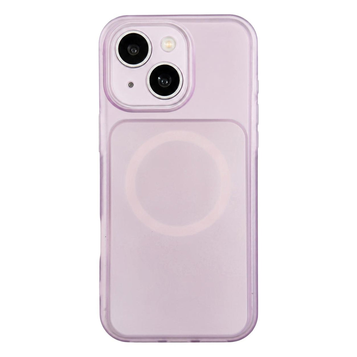 For iPhone 13 Skin Feel Frosted Liquid Silicone Magnetic Phone Case - Purple - EDA009818615F