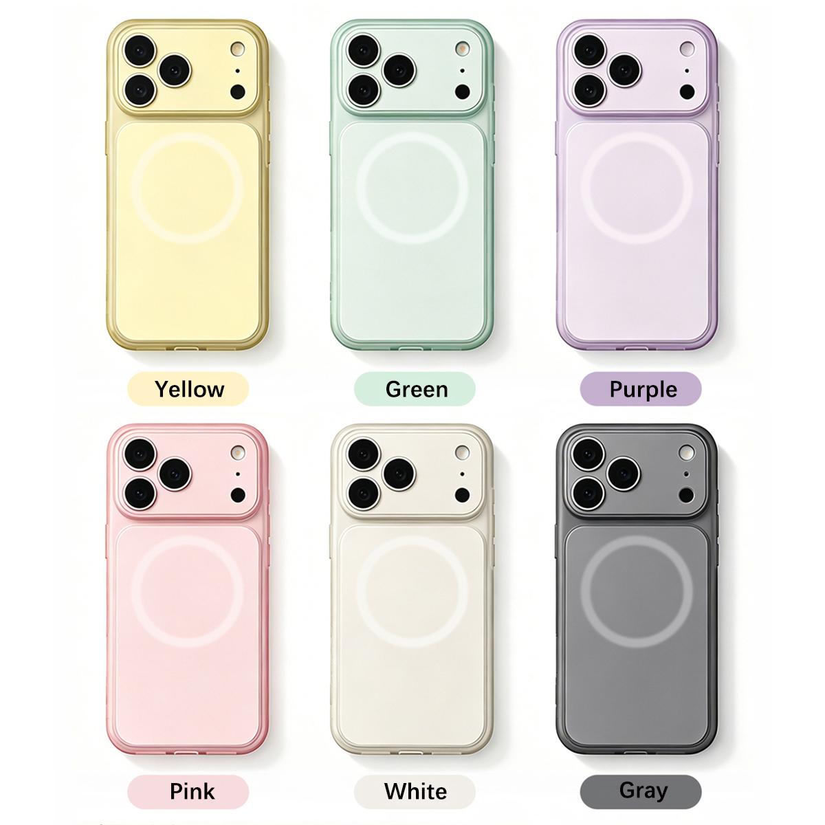 For iPhone 15 Skin Feel Frosted Liquid Silicone Magnetic Phone Case - Gray - EDA009818609D