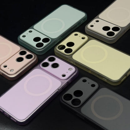 For iPhone 17 Pro Skin Feel Frosted Liquid Silicone Magnetic Phone Case - Pink - EDA009818602B