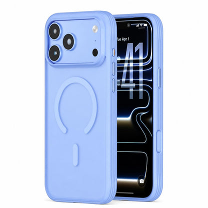 For iPhone 17 Pro Max Textured Non-slip Shockproof Magnetic Phone Case - Sky Blue - EDA009818701E