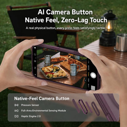 For iPhone 17 Pro Textured Non-slip Shockproof Magnetic Phone Case - Purple - EDA009818702F