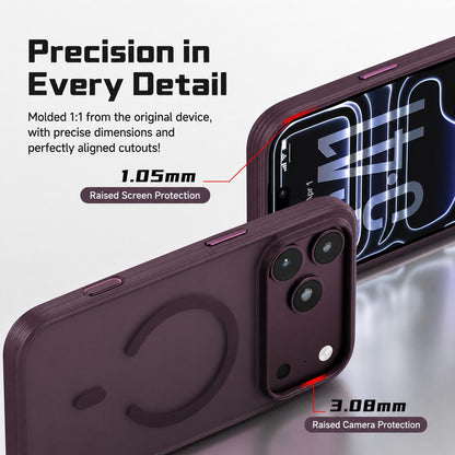 For iPhone 18 Pro Textured Non-slip Shockproof Magnetic Phone Case - Purple - EDA009818704F