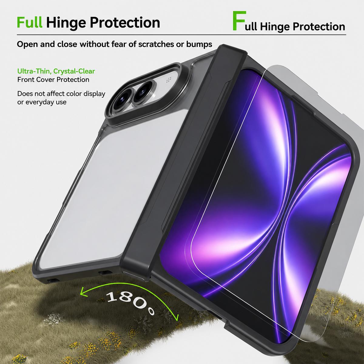 For iPhone Duo Armor MagSafe PC Hybrid TPU Phone Case - Transparent - EDA009819201B