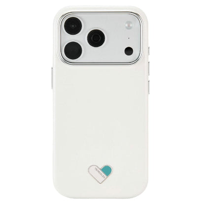 For iPhone 17 Pro Max YOYOISLES Heart Island Series Electroplated PC Hybrid PU Phone Case - White - EDA009820901A