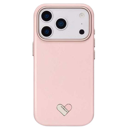 For iPhone 17 Pro Max YOYOISLES Heart Island Series Electroplated PC Hybrid PU Phone Case - Pink - EDA009820901B