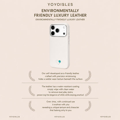 For iPhone 16 Pro YOYOISLES Heart Island Series Electroplated PC Hybrid PU Phone Case - White - EDA009821002A