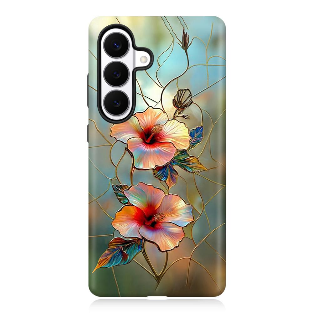 For Galaxy S26+ 5G Colorful Romantic Art Floral Phone Case - Hibiscus - EDA009822201A