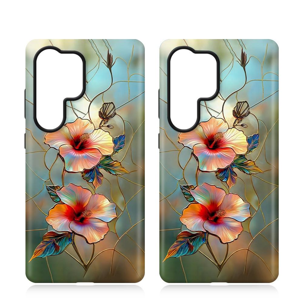 For Galaxy S26+ 5G Colorful Romantic Art Floral Phone Case - Hibiscus - EDA009822201A