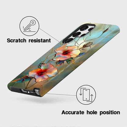 For Galaxy S26+ 5G Colorful Romantic Art Floral Phone Case - Hibiscus - EDA009822201A