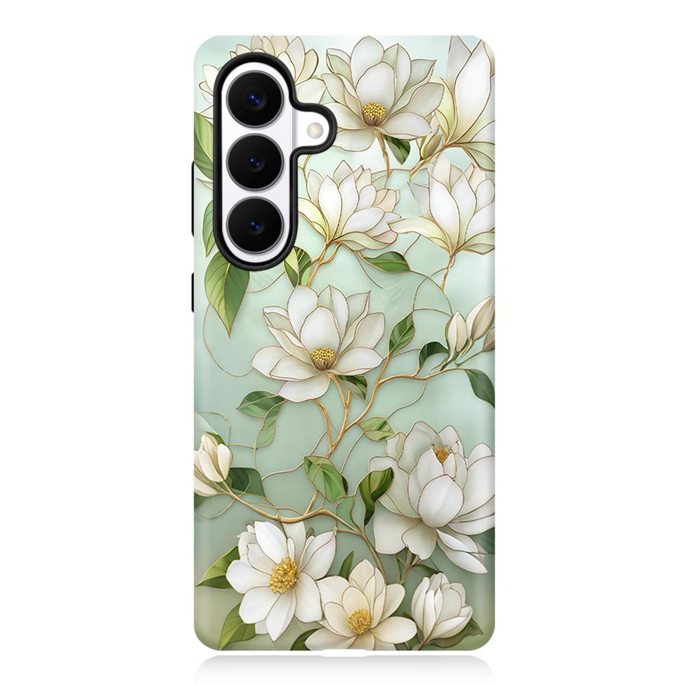 For Galaxy S26+ 5G Colorful Romantic Art Floral Phone Case - Pear Blossom - EDA009822201B