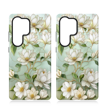 For Galaxy S26+ 5G Colorful Romantic Art Floral Phone Case - Pear Blossom - EDA009822201B