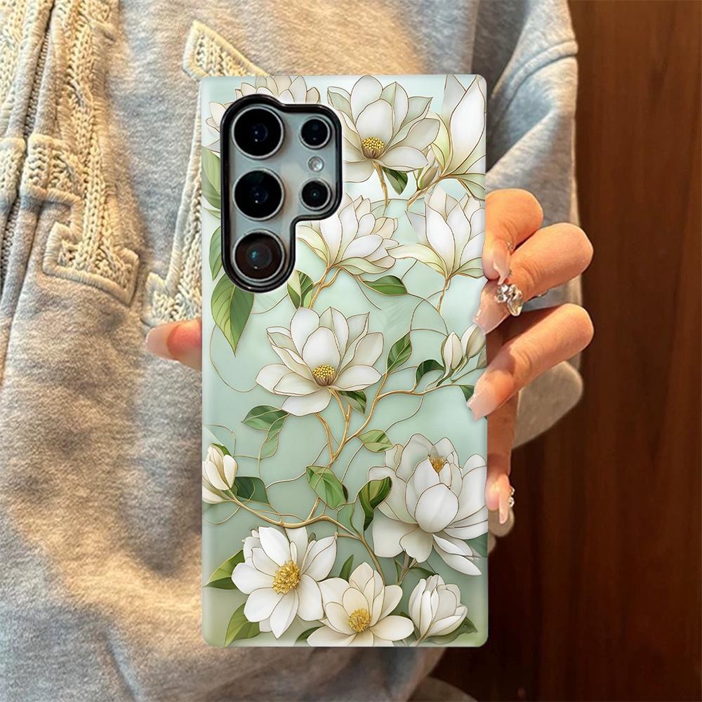 For Galaxy S26+ 5G Colorful Romantic Art Floral Phone Case - Pear Blossom - EDA009822201B