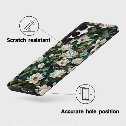 For Galaxy S26+ 5G Colorful Romantic Art Floral Phone Case - Jasmine Blooms - EDA009822201C