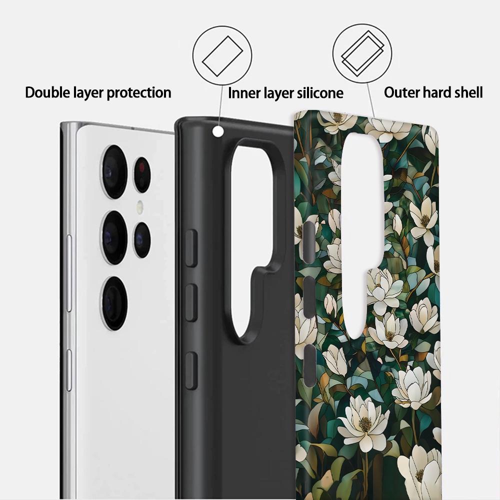 For Galaxy S26+ 5G Colorful Romantic Art Floral Phone Case - Jasmine Blooms - EDA009822201C