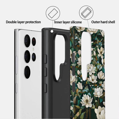 For Galaxy S26+ 5G Colorful Romantic Art Floral Phone Case - Jasmine Blooms - EDA009822201C