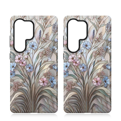 For Galaxy S26+ 5G Colorful Romantic Art Floral Phone Case - Purple Flowers Grass - EDA009822201D