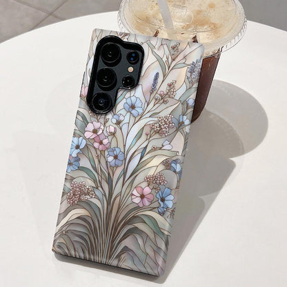 For Galaxy S26+ 5G Colorful Romantic Art Floral Phone Case - Purple Flowers Grass - EDA009822201D
