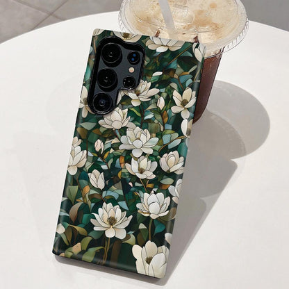 For Galaxy S23 5G Colorful Romantic Art Floral Phone Case - Jasmine Blooms - EDA009822211C