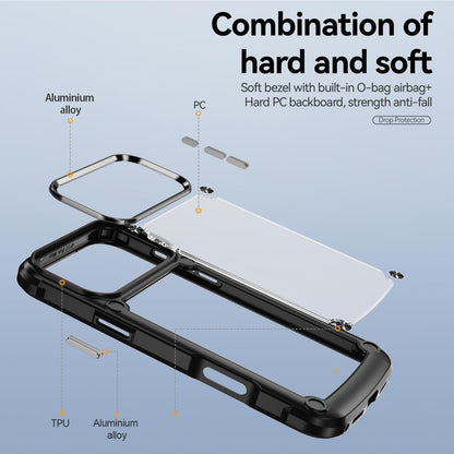 For iPhone 18 Pro Max TPU + PC Lens Protection Phone Case - Black - EDA009823201A