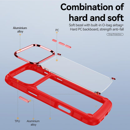 For iPhone 18 Pro Max TPU + PC Lens Protection Phone Case - Red - EDA009823201B