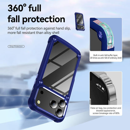For iPhone 18 Pro Max TPU + PC Lens Protection Phone Case - Blue - EDA009823201C