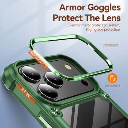 For iPhone 18 Pro Max TPU + PC Lens Protection Phone Case - Green - EDA009823201D