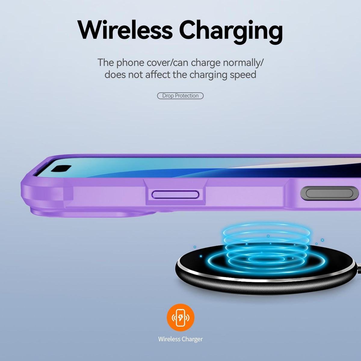 For iPhone 18 Pro Max TPU + PC Lens Protection Phone Case - Purple - EDA009823201E