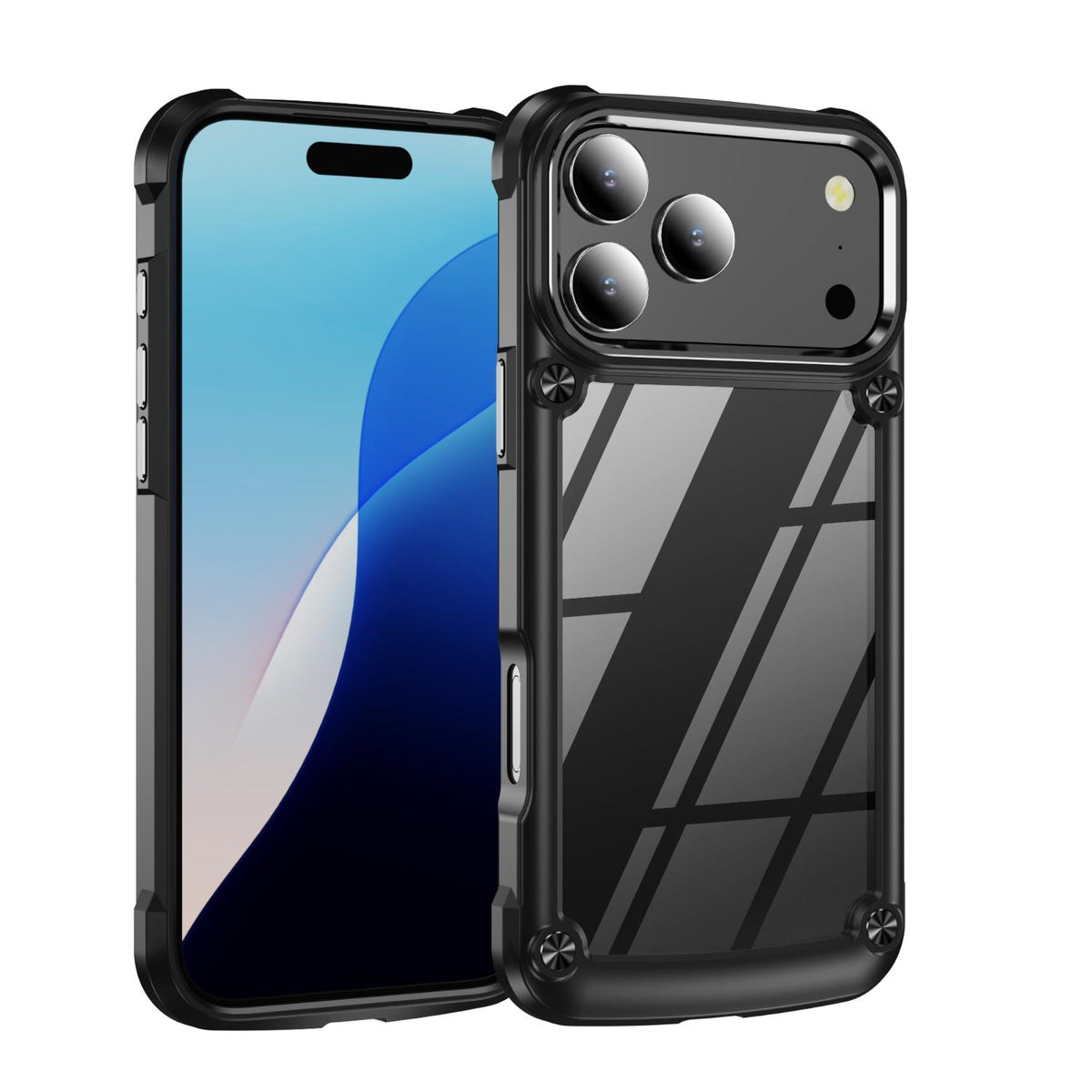For iPhone 18 Pro TPU + PC Lens Protection Phone Case - Black - EDA009823202A