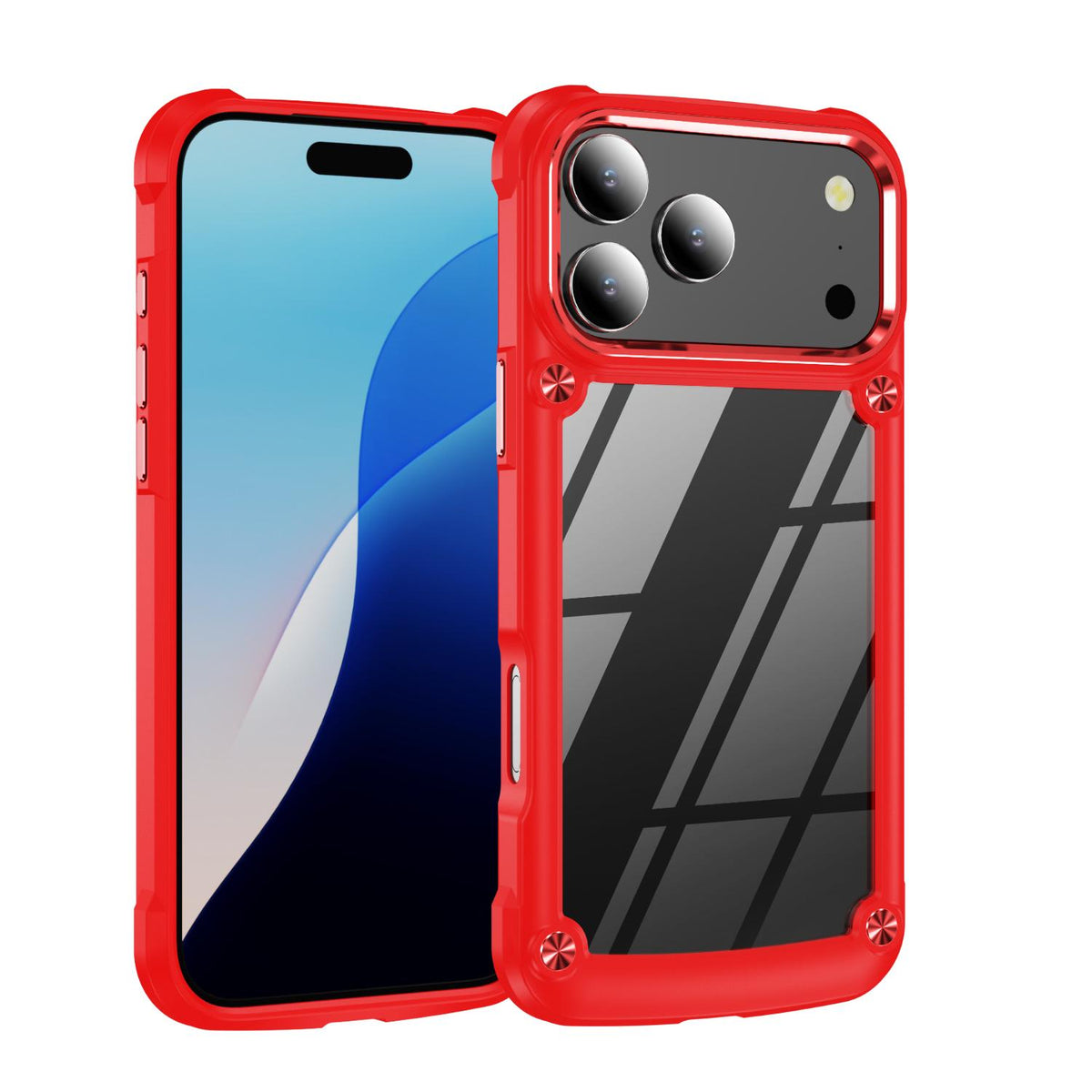 For iPhone 18 Pro TPU + PC Lens Protection Phone Case - Red - EDA009823202B