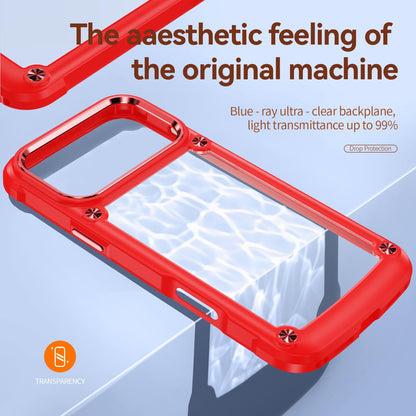 For iPhone 18 Pro TPU + PC Lens Protection Phone Case - Red - EDA009823202B